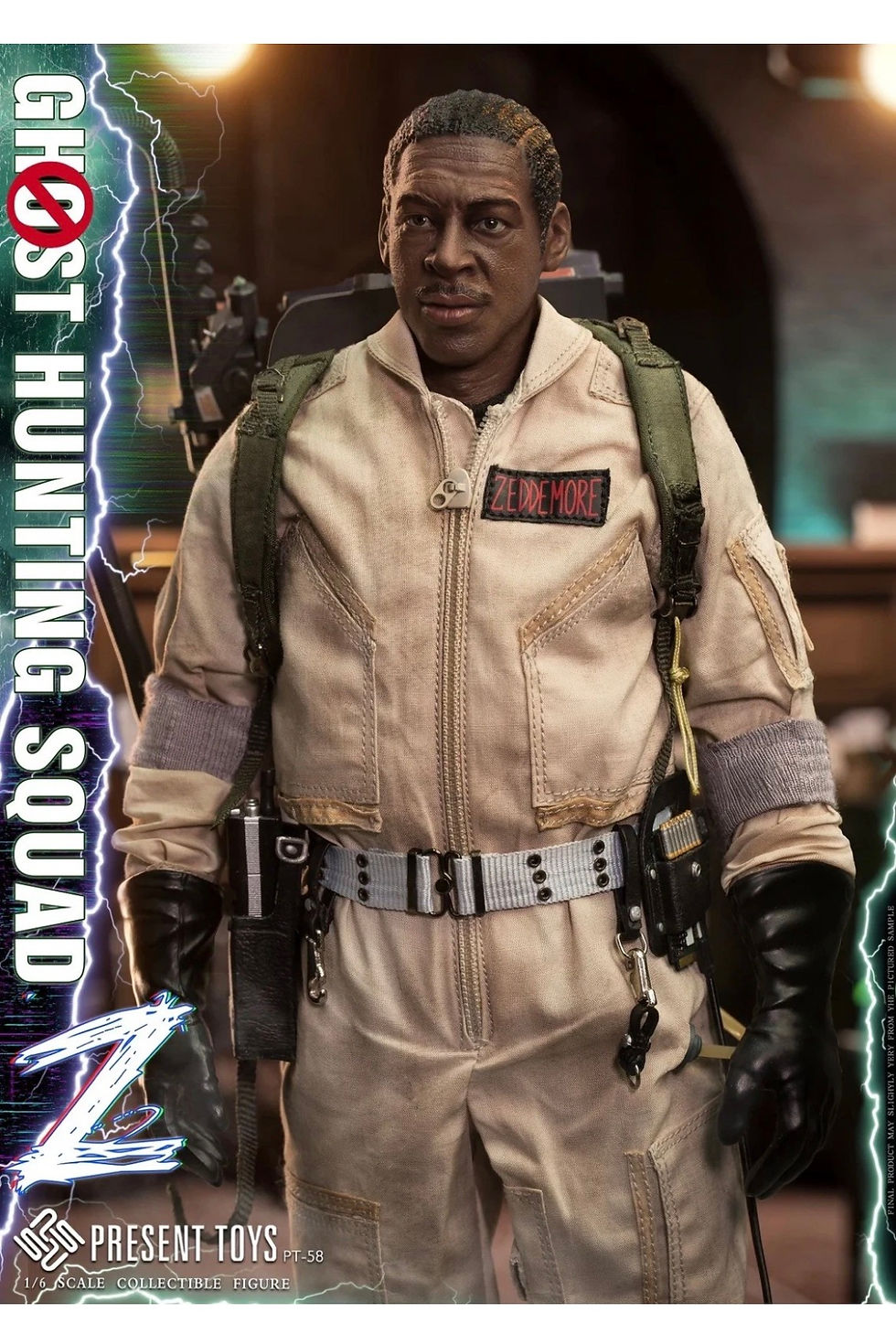Thumbnail: 1/6 Ghostbusters Winston Zeddemore Ernie Hudson Figure 2 Heads Present Toys SP58