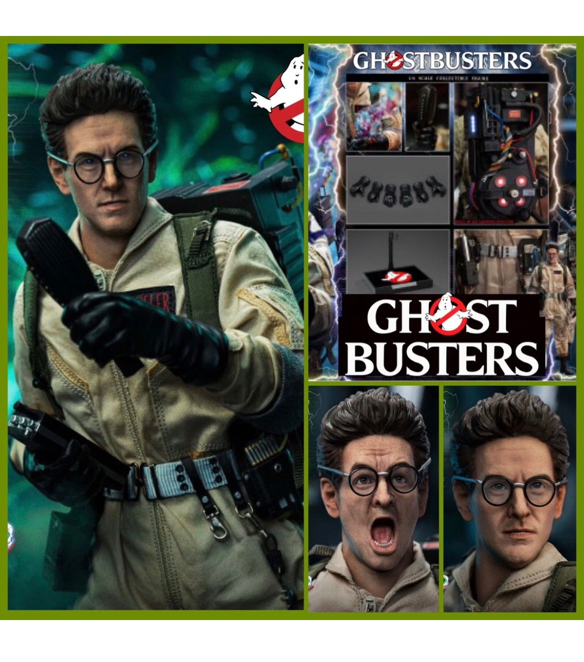 1/6 Ghostbusters Egon Spengler Harold Ramis Figure + 2 Heads Present Toys SP78