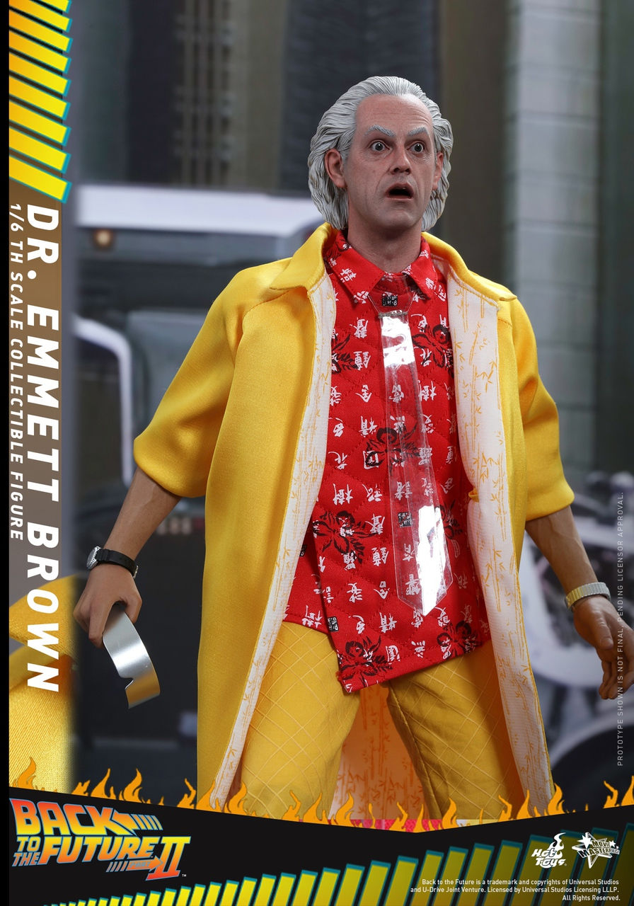 Thumbnail: 1/6 Hot Toys Doc Brown BTTF2 MMS609 Back To The Future 2 Figure