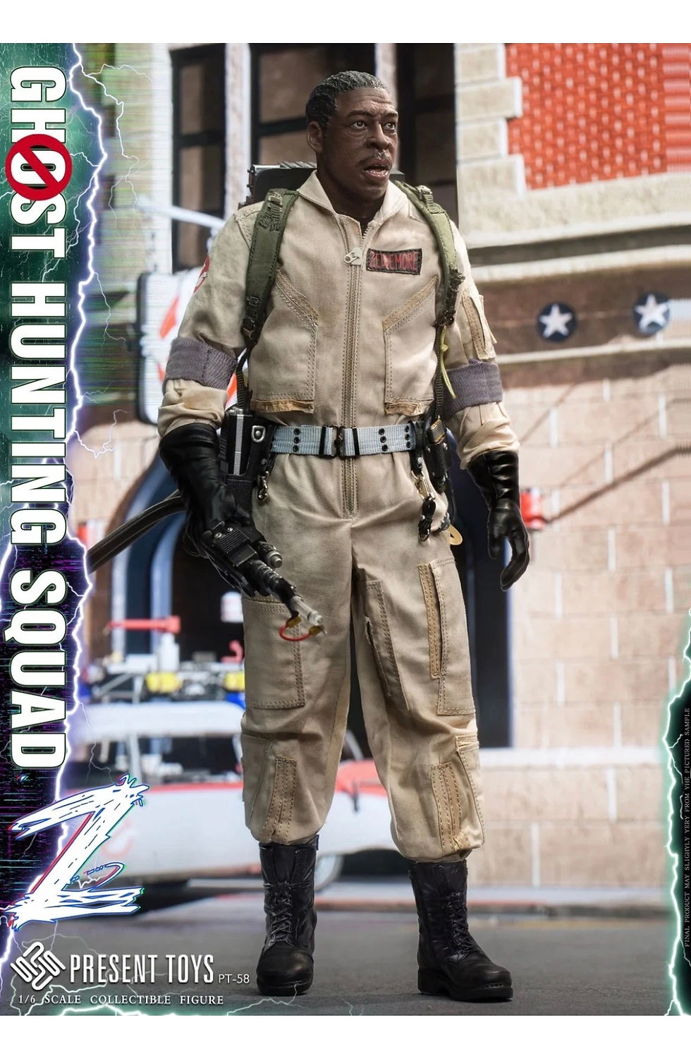 Thumbnail: 1/6 Ghostbusters Winston Zeddemore Ernie Hudson Figure 2 Heads Present Toys SP58