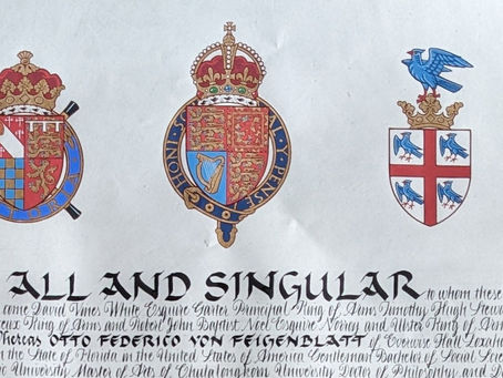 His Excellency Ambassador Otto Federico von Feigenblatt receives letters patent from the United Kingdom (May, 2024)