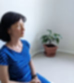 A girl meditating