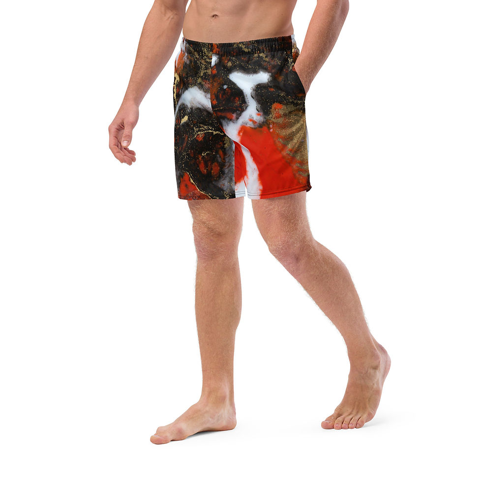 Thumbnail: Red Marble Swim Trunks - GWH100