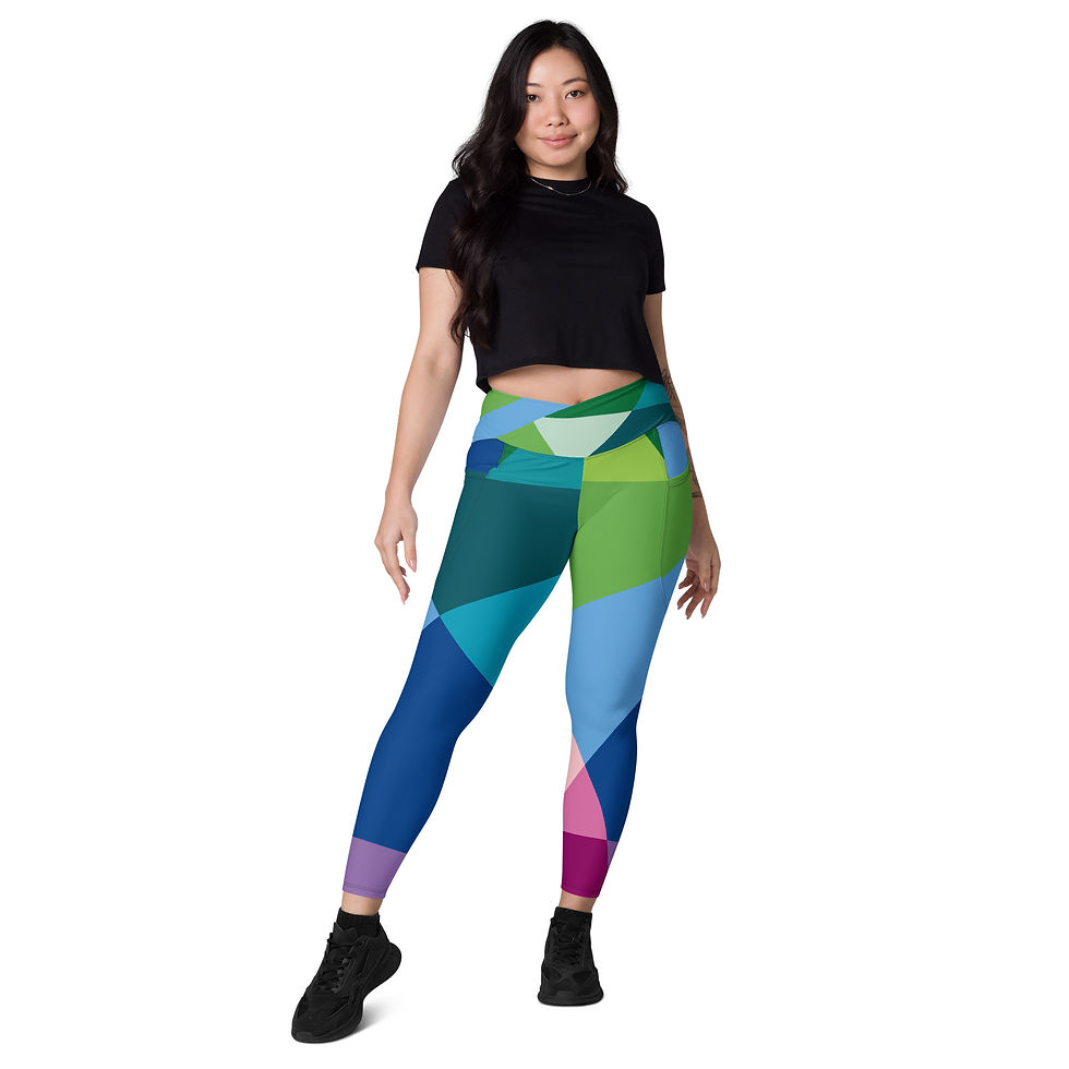 Thumbnail: Crossover leggings with pockets - GLP-C007