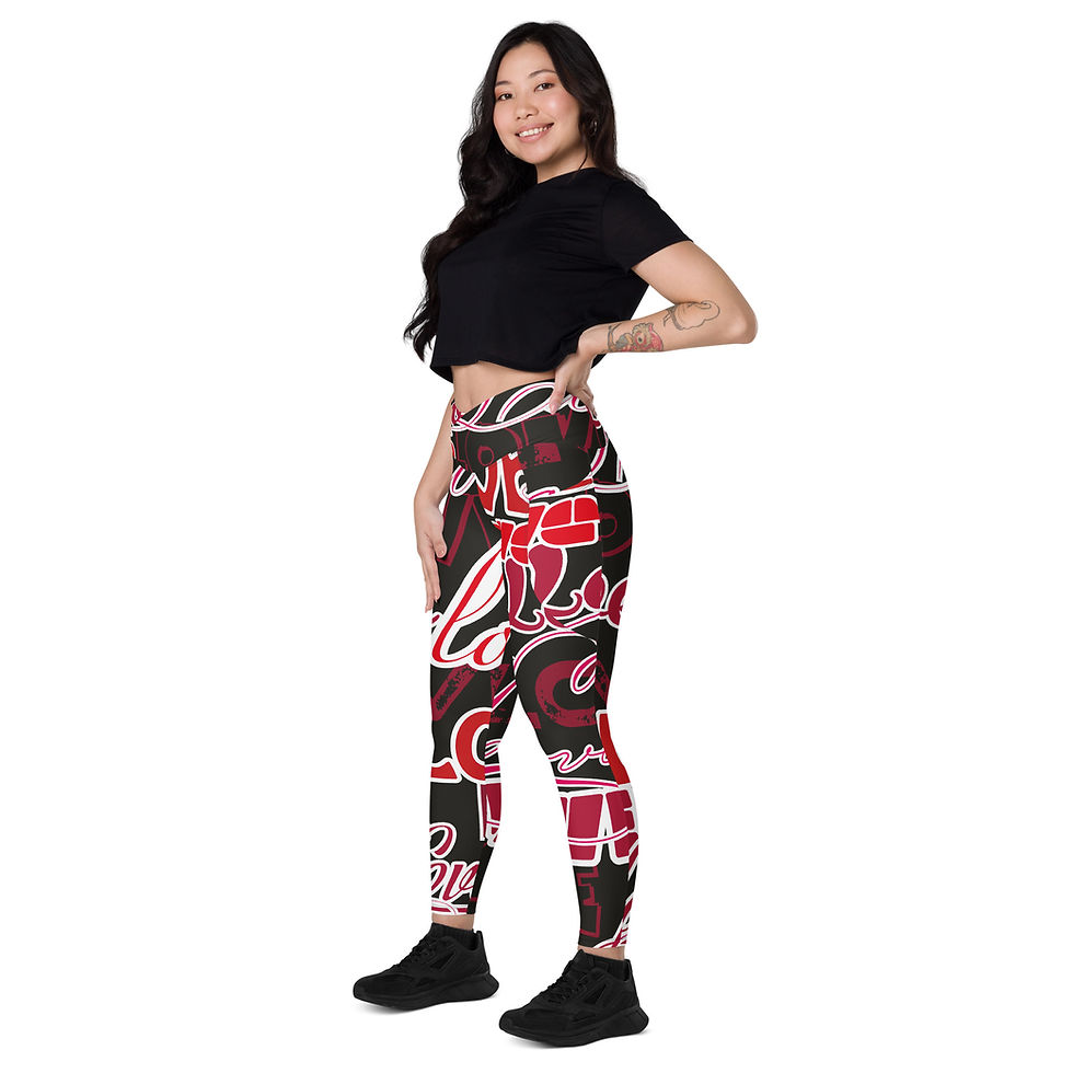 Thumbnail: Crossover leggings with pockets - GLP-C003