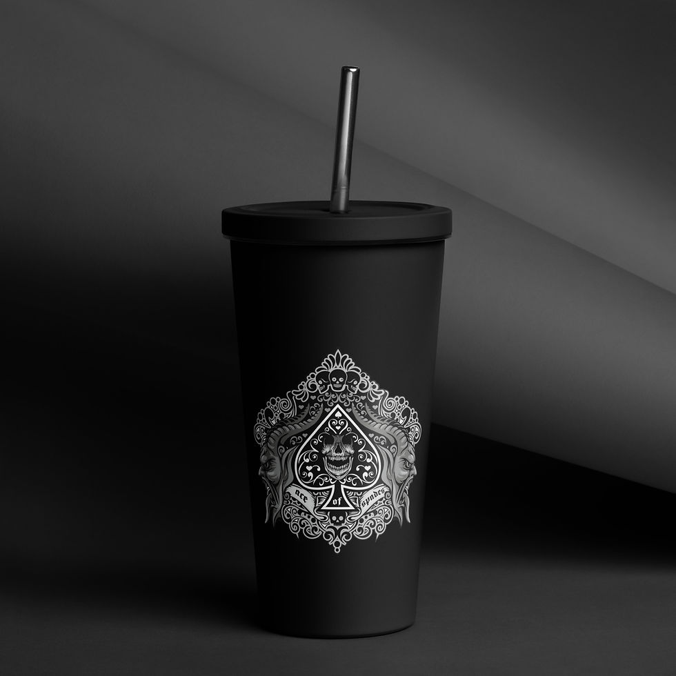 Thumbnail: Ace of Spades Insulated Tumbler with a Straw