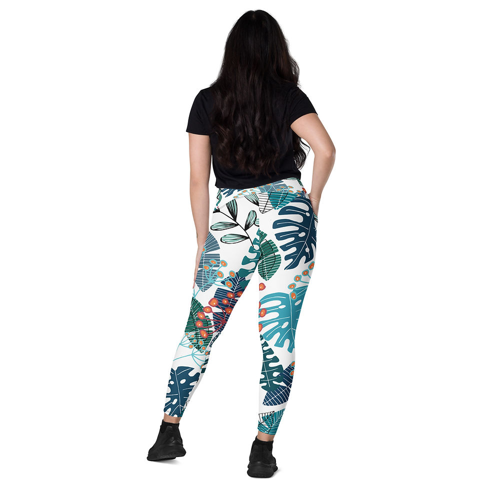 Thumbnail: Crossover leggings with pockets - GLP-C006