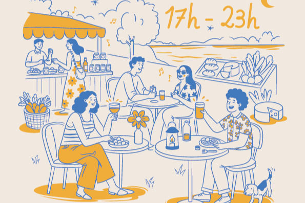 Marché d'été au bord de l'eau