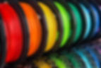 colorful bright row of spool 3d printer
