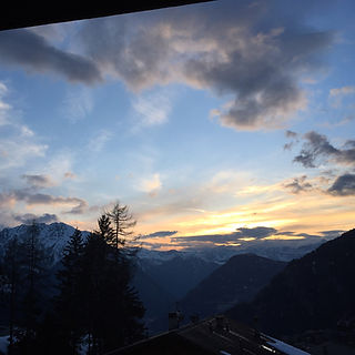 Sunset from W Verbier balcony