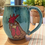 Thumbnail: What the cluck chicken mug in light turquoise 