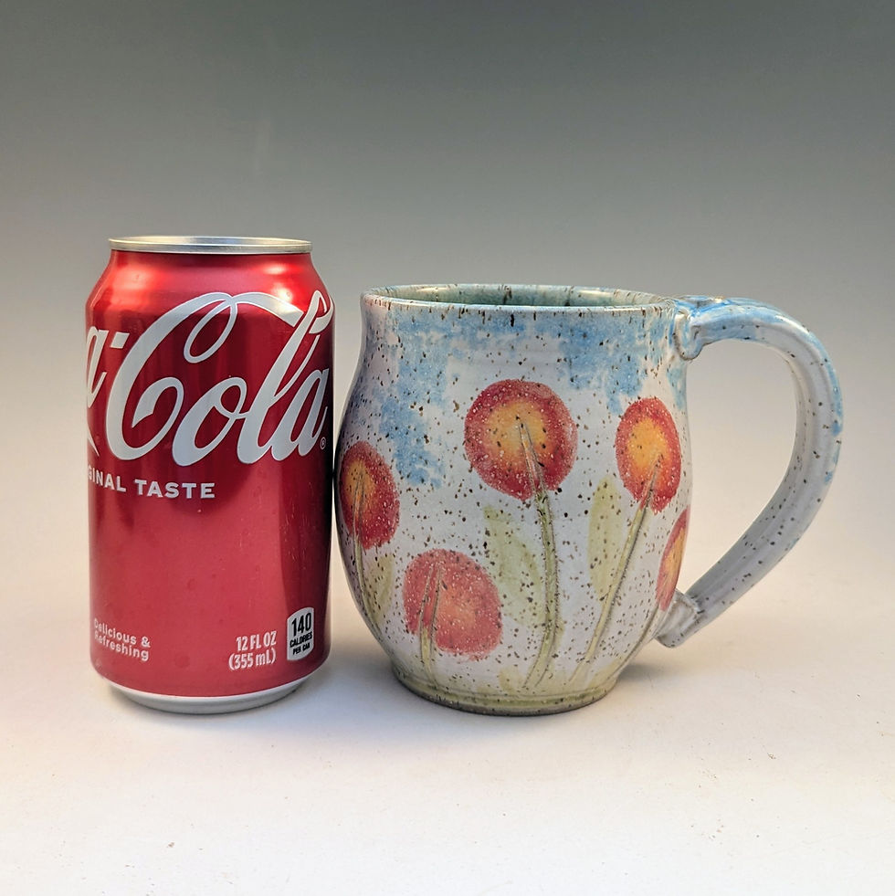 Thumbnail: Pop flower stoneware pottery mug