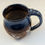 Thumbnail: White daisy floral handmade stoneware pottery mug in blue rutile mug