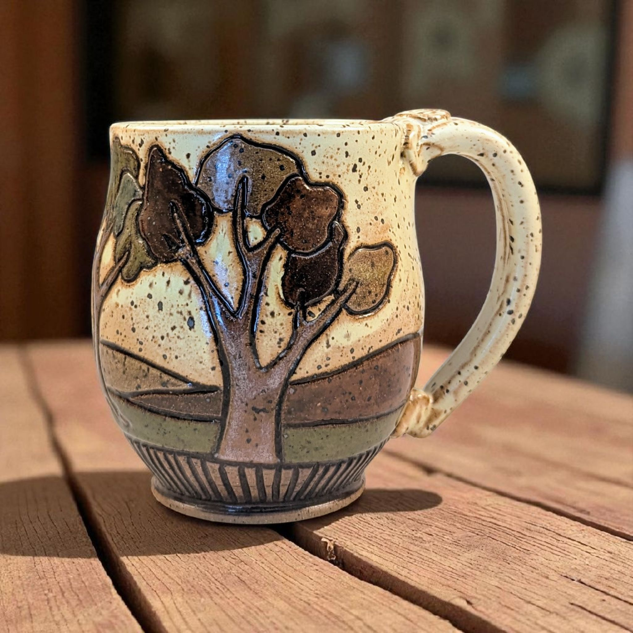 Golden tree mug