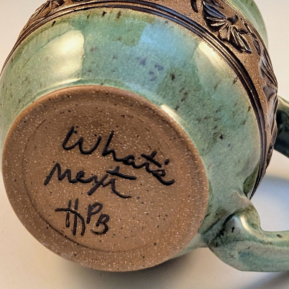 Thumbnail: Ginko band stoneware mug.