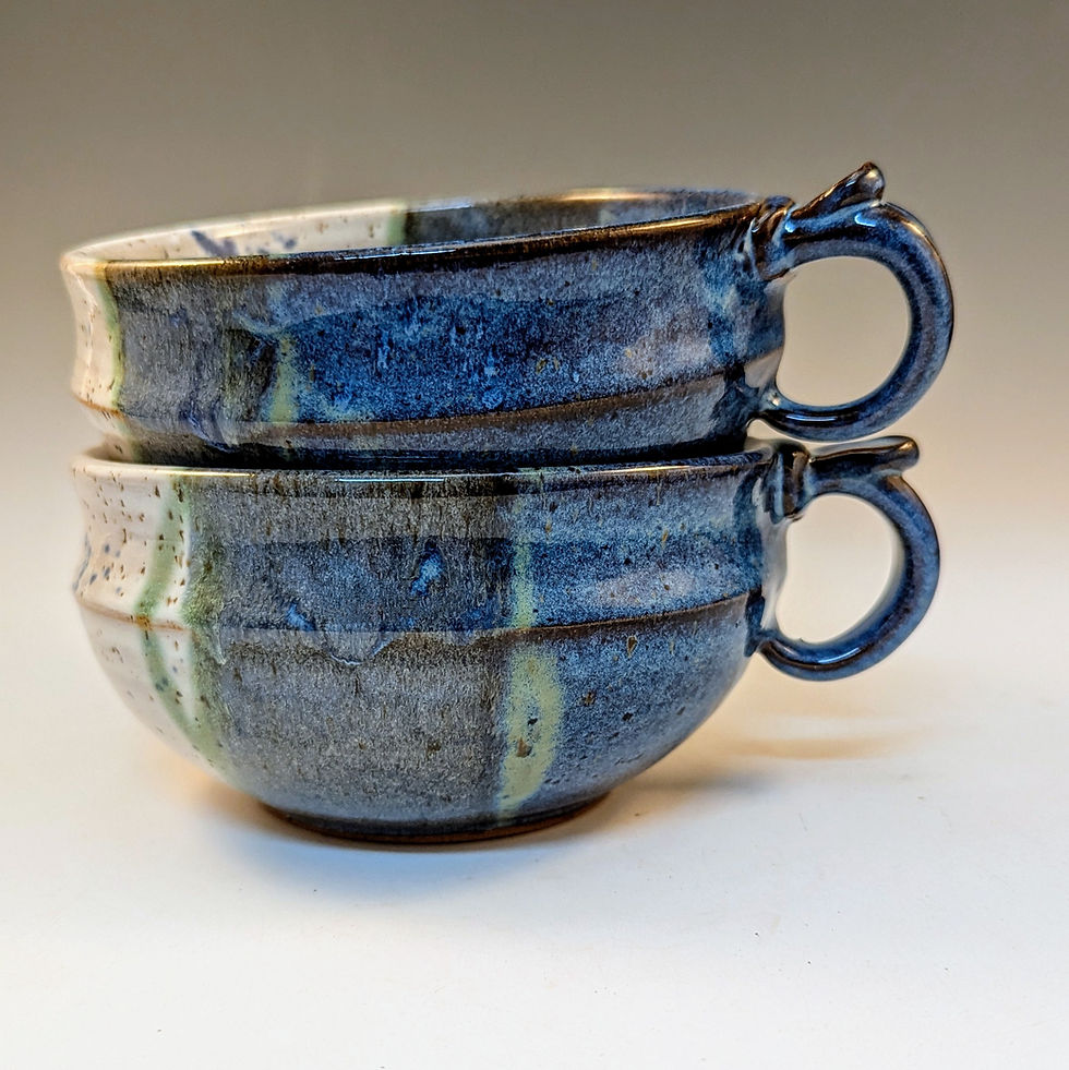 Thumbnail: Set of blue magoo soup bowls