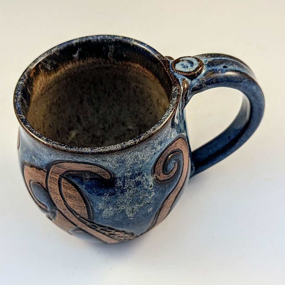 Thumbnail: Octopus  handmade stoneware pottery mug