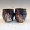 Thumbnail: Pair of chicken stoneware pottery wine cups