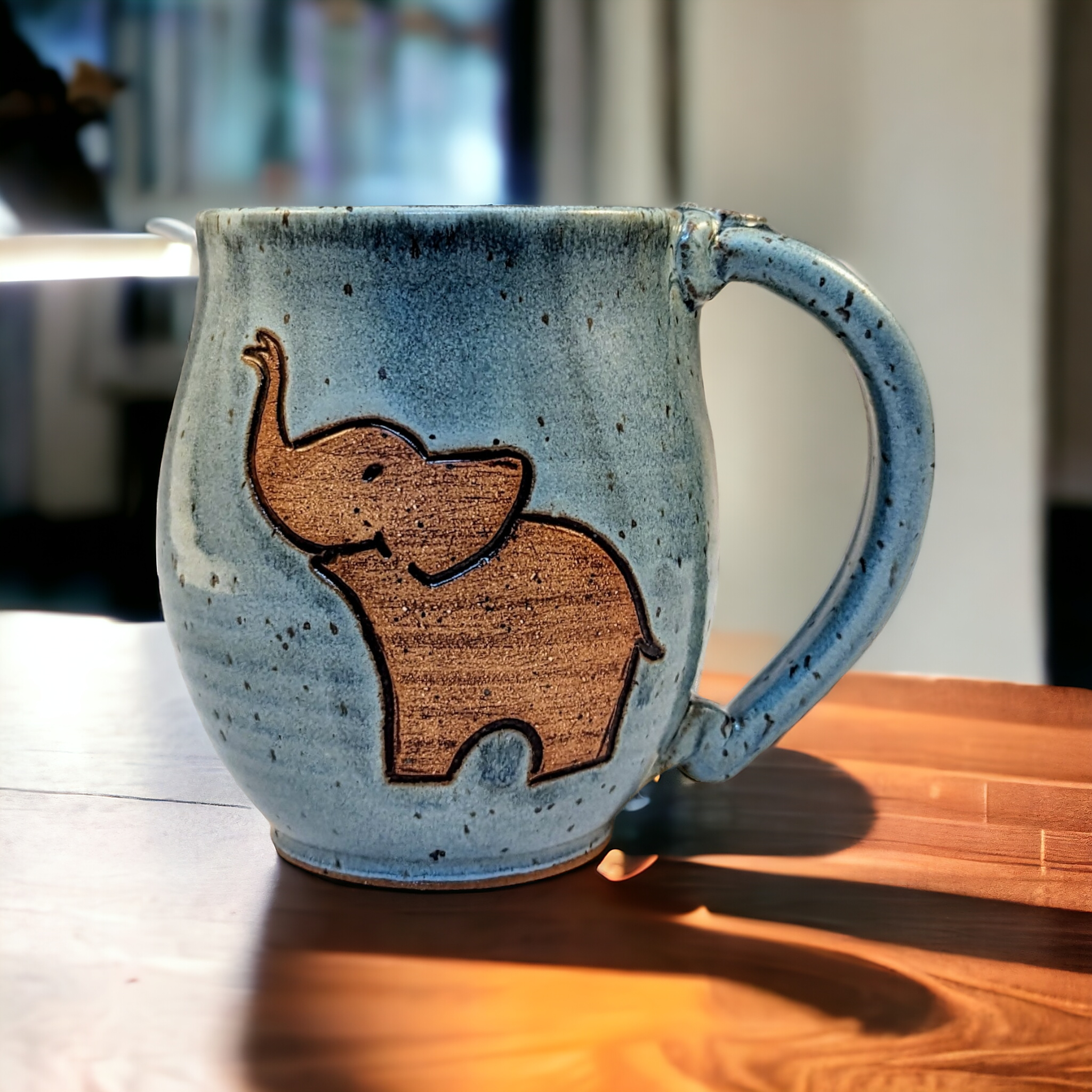 Elephant in light blue