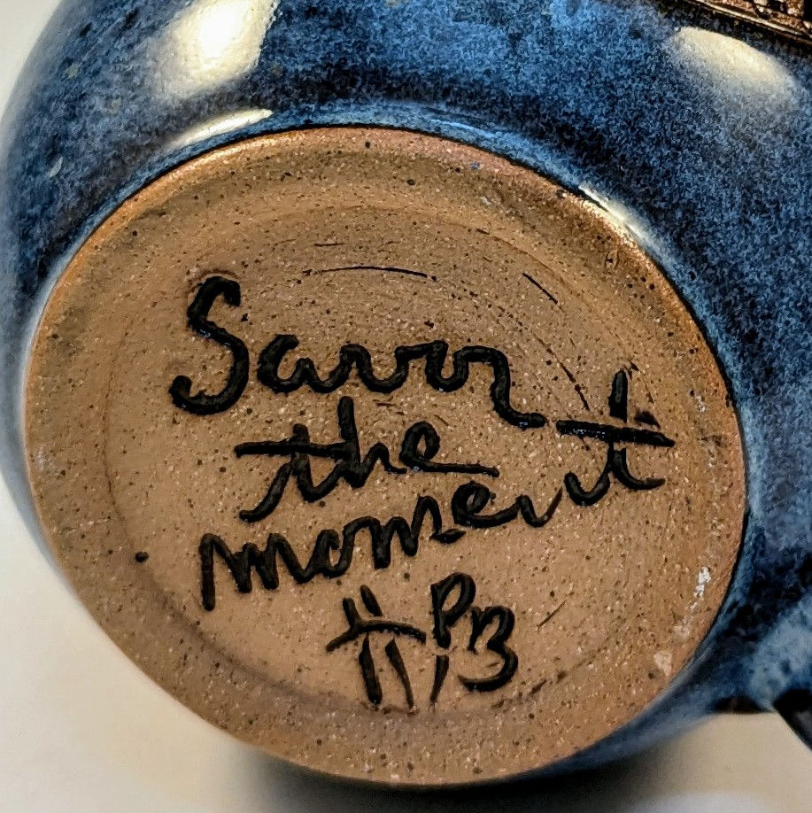 Thumbnail: Free bird  handmade stoneware pottery mug 