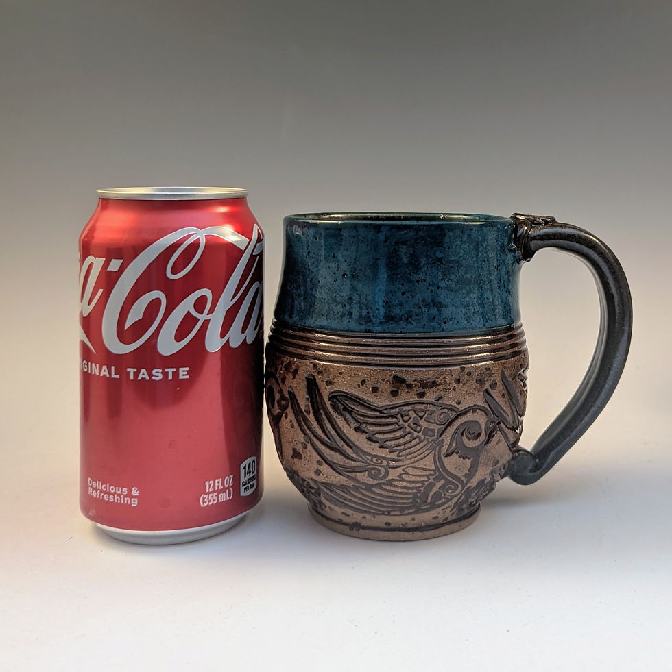 Thumbnail: Free bird  stoneware in power turquoise 