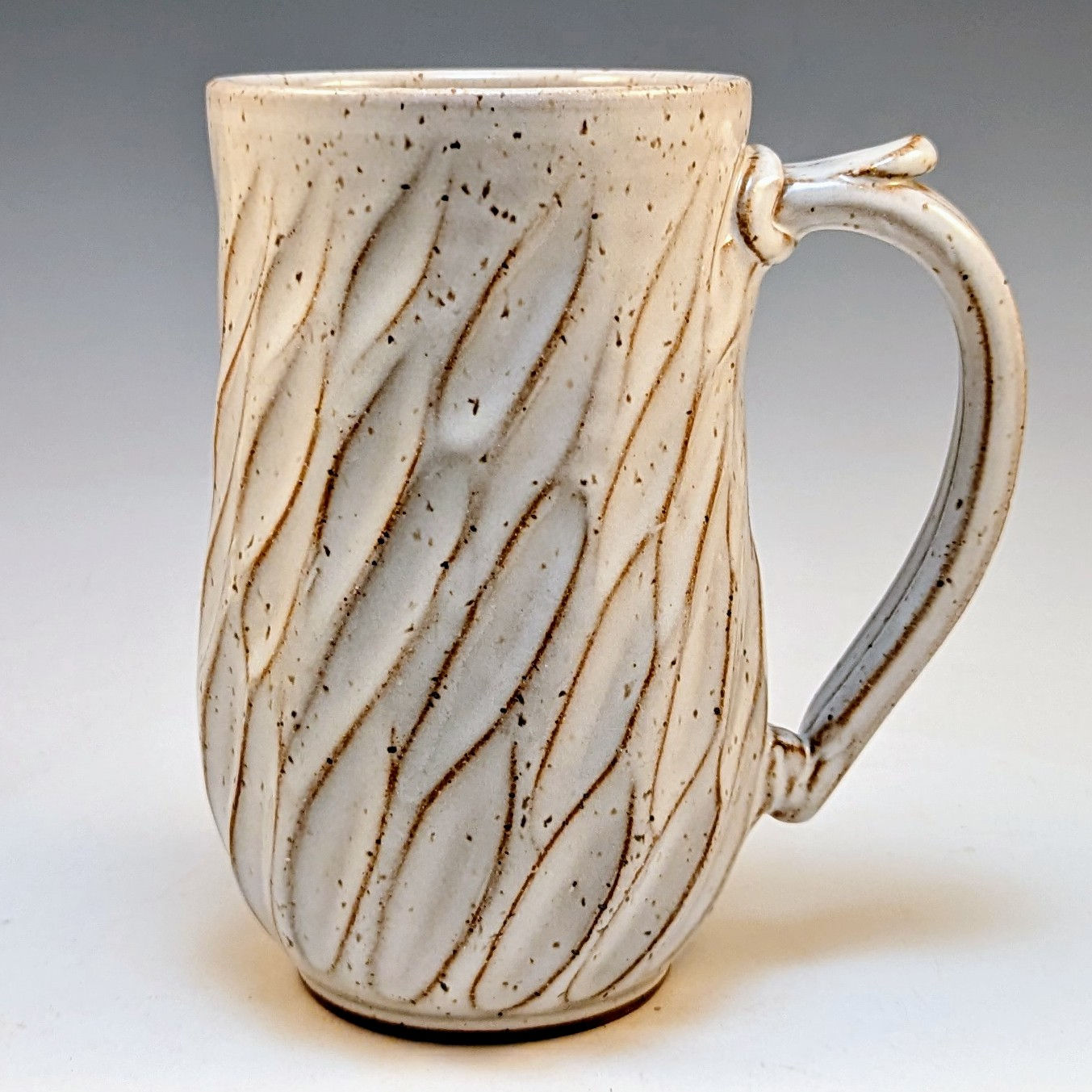 Super big carved white mug