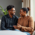 Generate a picture for couple counseling with a male black counselor .jpg