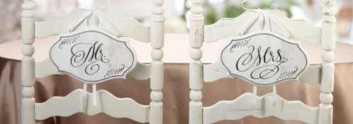 Vintage Style Mr Or Mrs Chair Signs