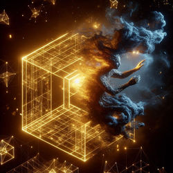 5A hyper-realistic conceptual art piece representing the sabotage of logic