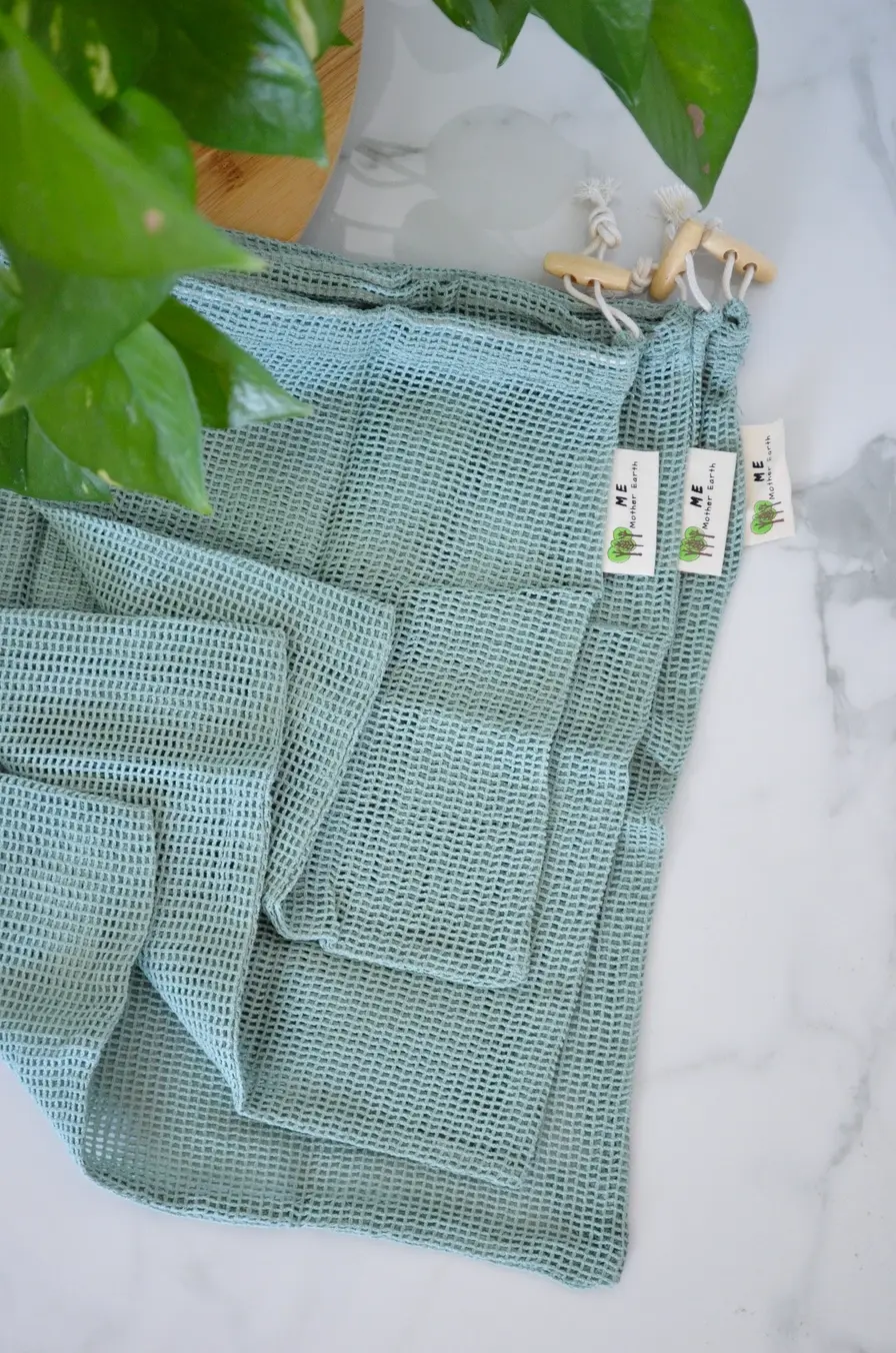 Thumbnail: ME Mother Earth Cotton Mesh Produce Bags- 3 pack