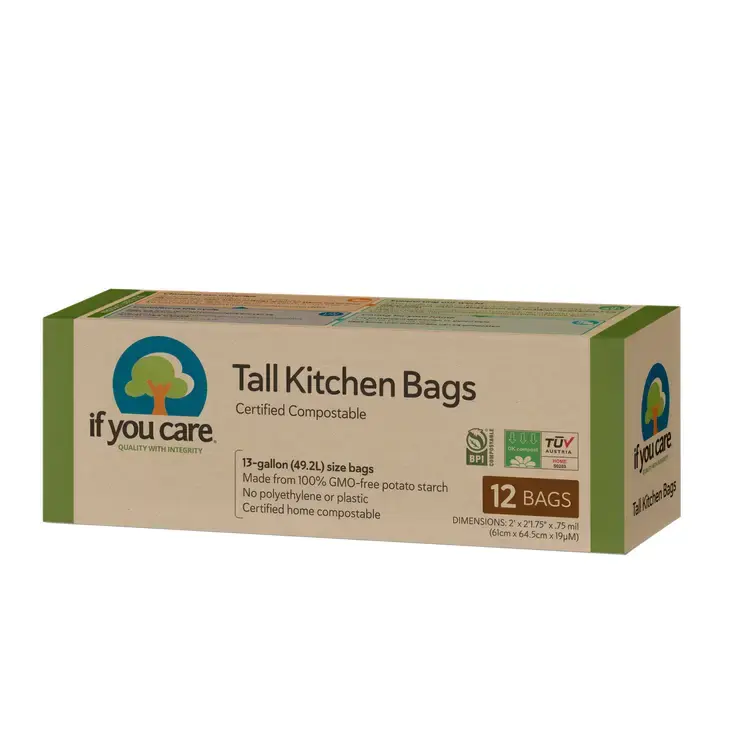 13 Gallon Certified Compostable Tall Kitchen Bags