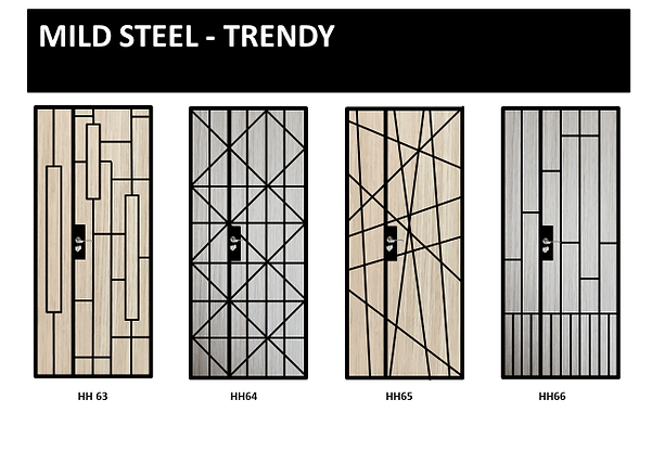 HDB iron gate in Singapore with trendy mild steel design