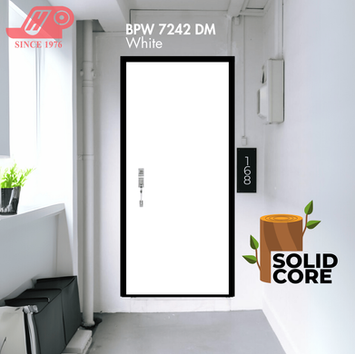 White Laminate Main Door For HDB Main Entrance in Singapore