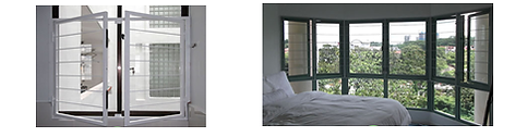 Mild steel slim grille installed in Singapore HDB Flat by Ho Ho