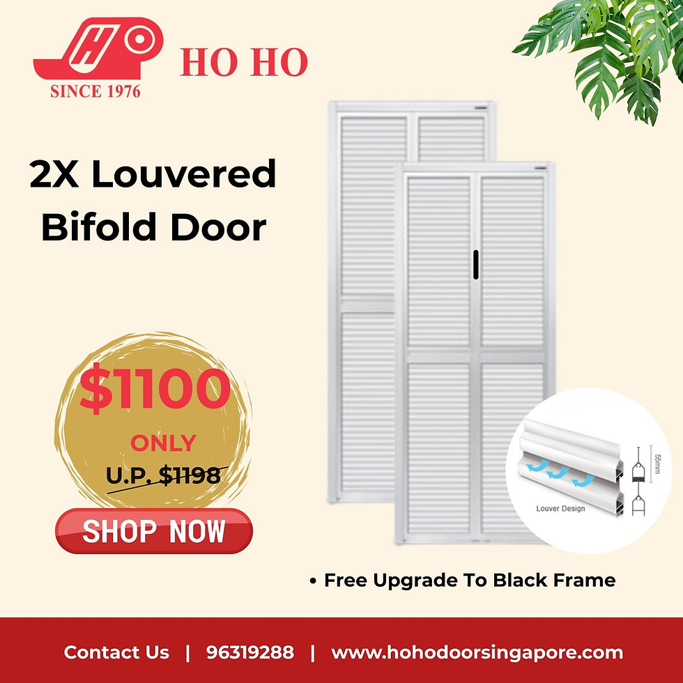 Premium louvre bifold door promotion 2 for $1100