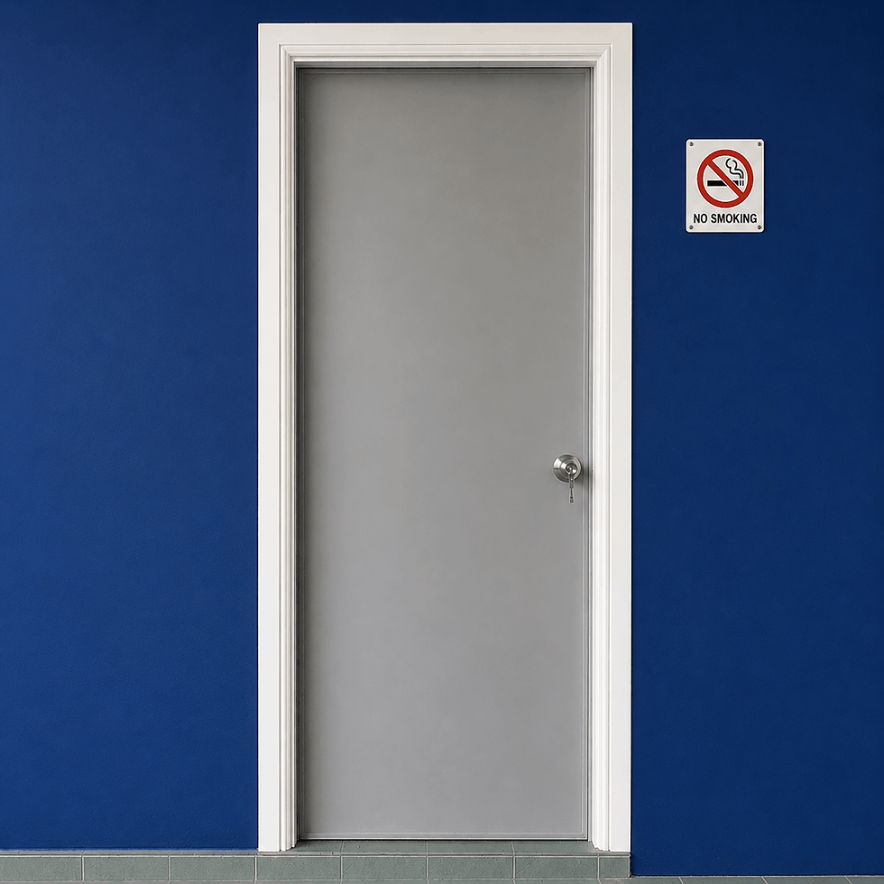 Grey PVC Swing Door For Toilet in Singapore
