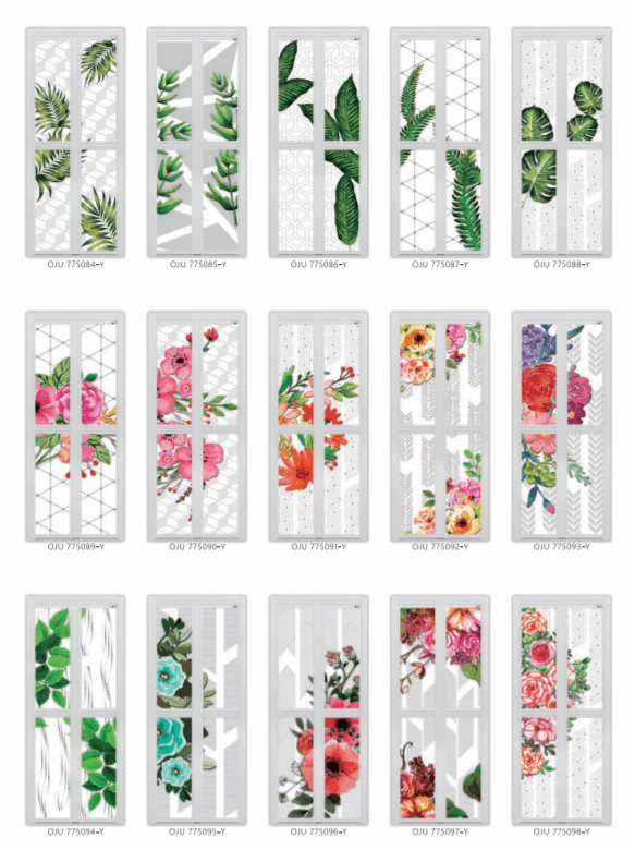 Nature inspired bifold door design for toilet door in Singapore