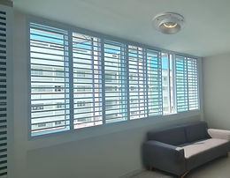 Window grille cat design installed in Singapore HDB living room, aluminium sliding grille with narrow 2-inch gaps for safe and pet-friendly ventilation