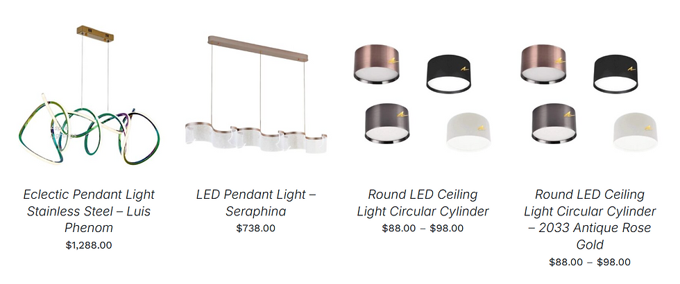 Best Lighting Fixtures in Singapore 2025 – Aspire Lightings collection with eclectic pendant lights, LED pendant lamps, and round LED ceiling lights in modern designs