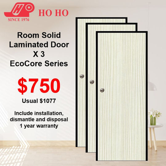 3 Eco core laminate door $750 in Singapore by Ho Ho