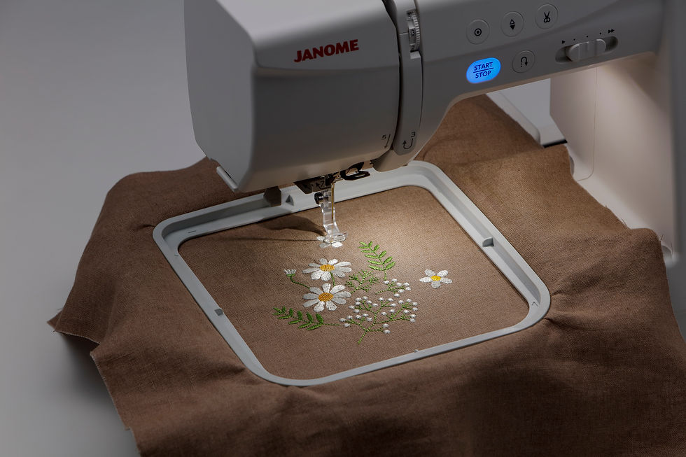 Miniatyrbild: Janome Memory Craft 1000 Silky White