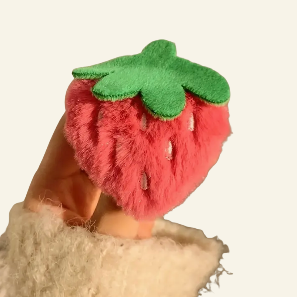 Strawberry Plush Keychain