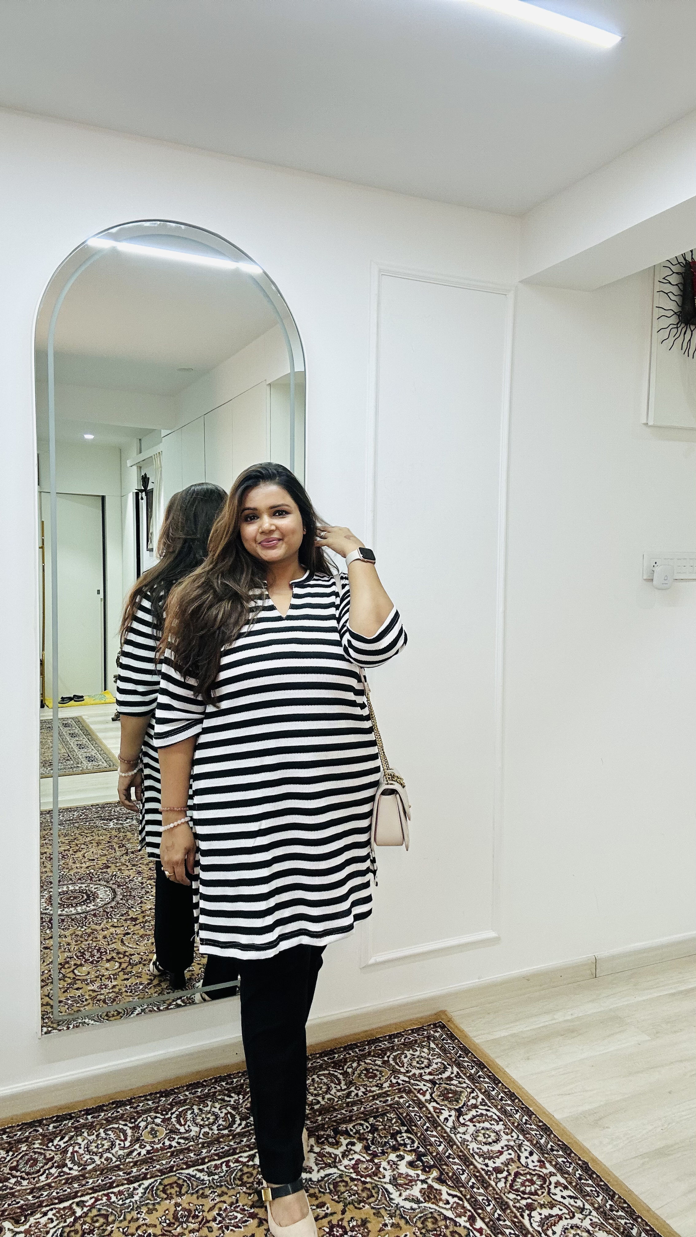 Black and White Stripes T Shirt