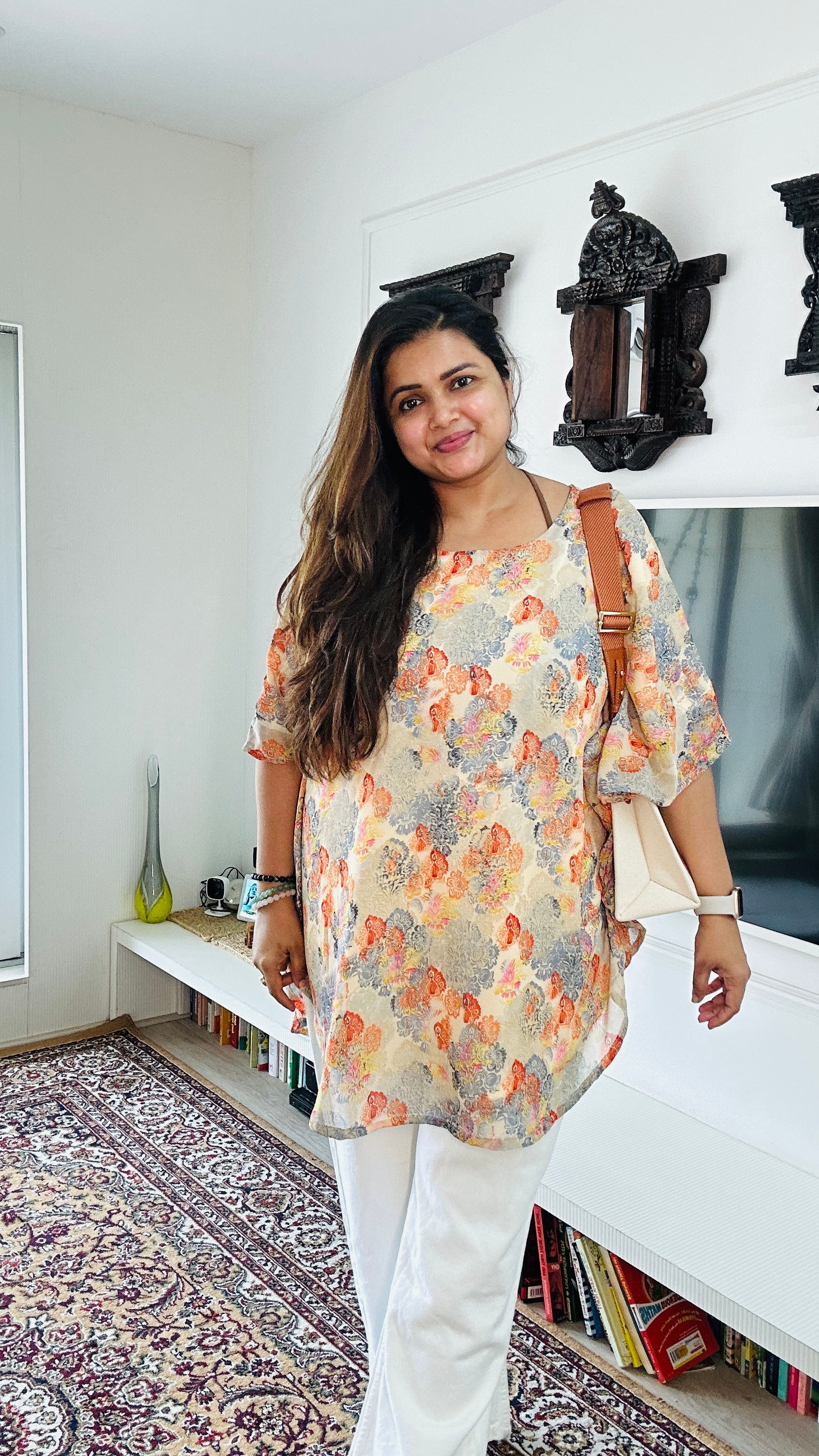 Printed Georgette Kaftan Tunic