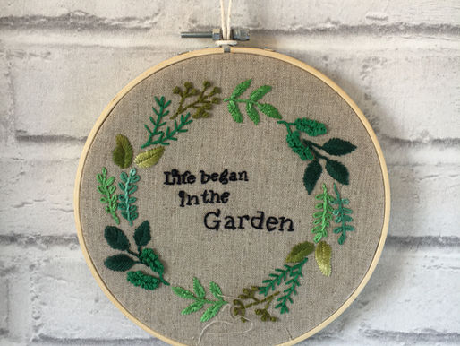 Spring Quote Hand Embroidery Project 