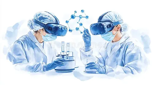 scientists-virtual-reality-goggles-conduct-research-molecules-laboratory-equipment-illustr