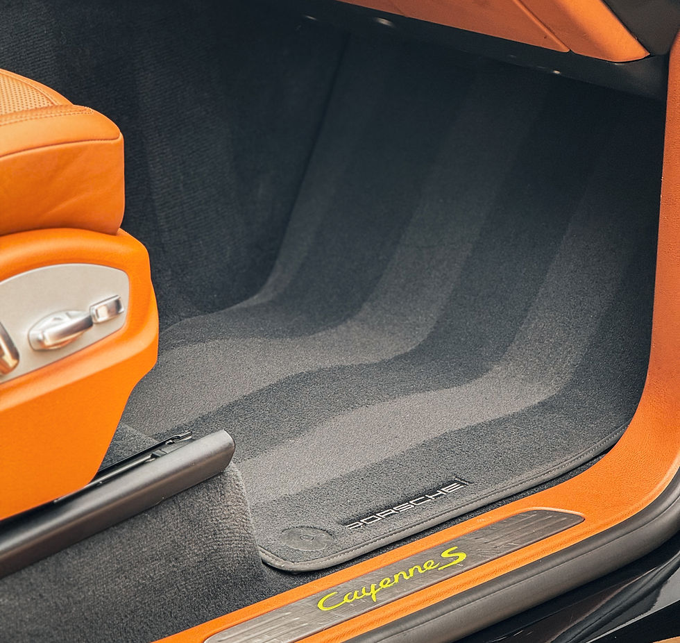 porsche cayenne interior detail, close up