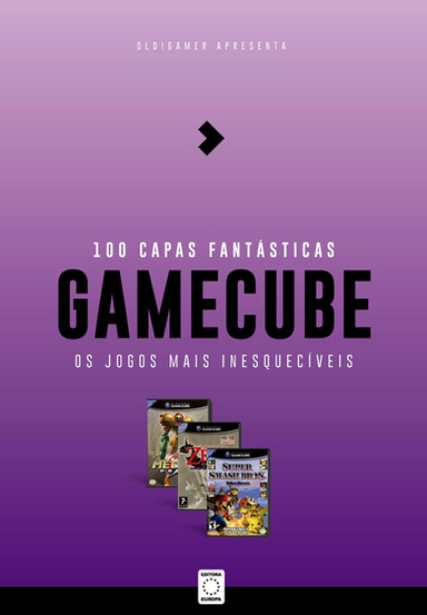 Purple gradient cover featuring the title "100 Fantastic Covers GameCube" and three iconic game covers at the bottom: Metroid, Zelda, Super Smash Bros.