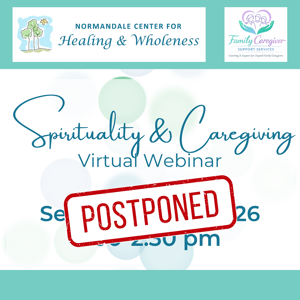 Spirituality & Caregiving Webinar