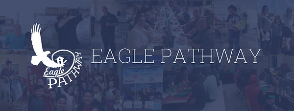Eagle Pathway nonprofit logo symbolizing support and guidance for foster youth and homeless families. Correlation: